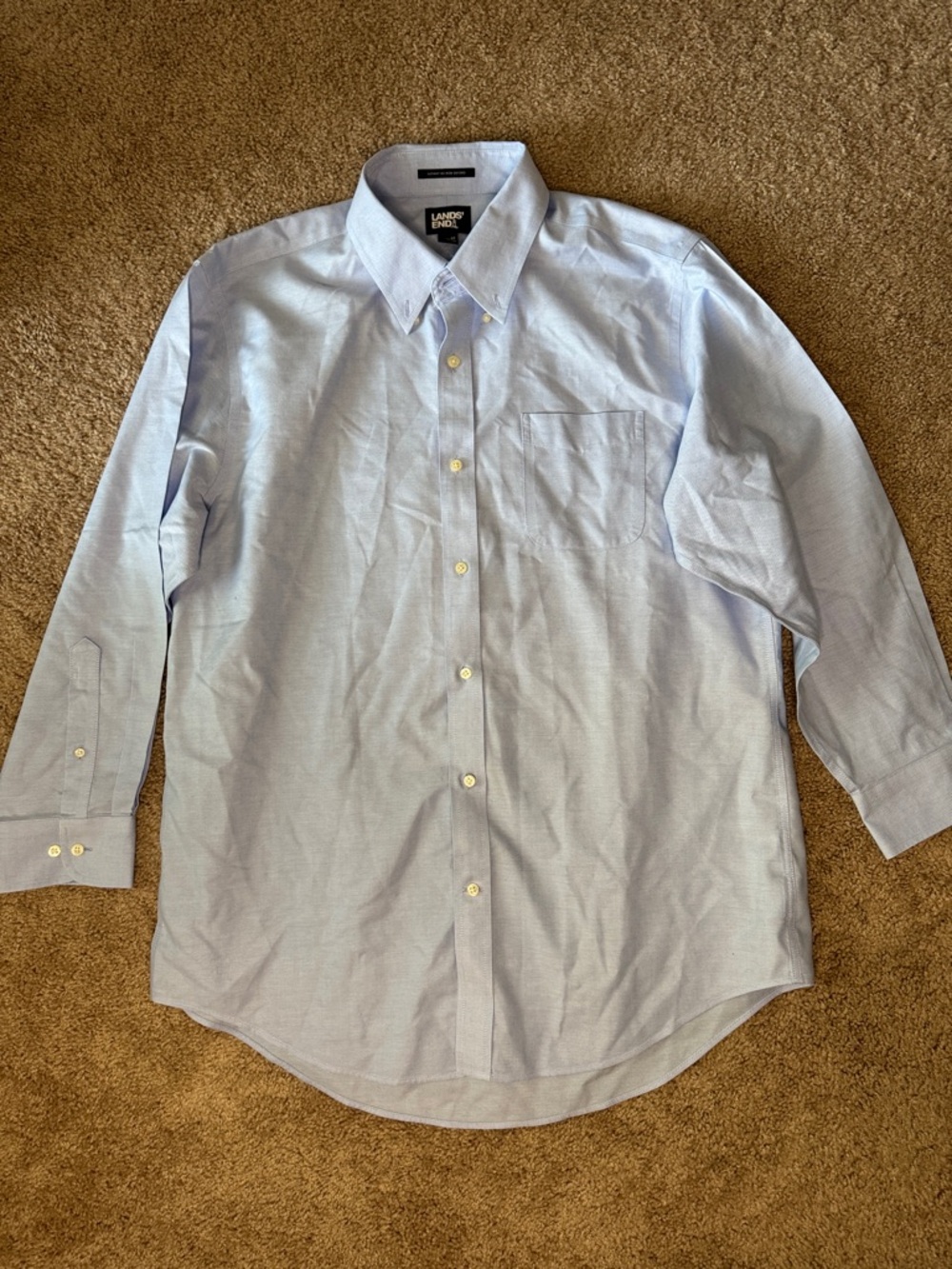 Lands' End Light Blue Oxford Button-Down Shirt